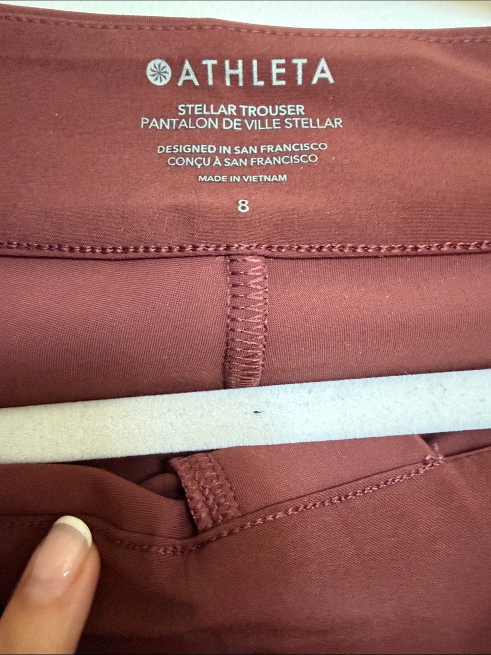 Athleta Stellar Trouser Pants in Rust